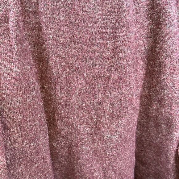 Toscano Firenze Mens Large Burgundy Sweater Wool Blend Henley Button Neck Marble - Picture 3 of 11